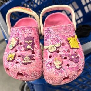 CROCS Pink Kids Sandals with Fun Charms